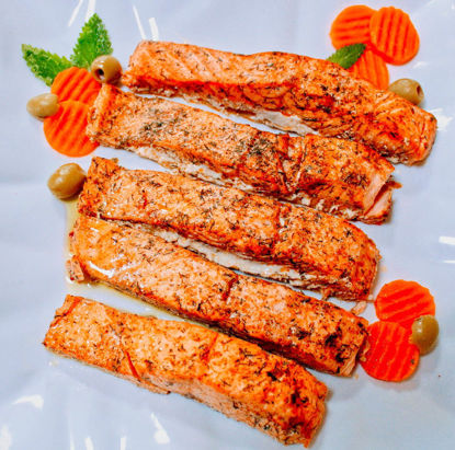 Image de Saumon en sauce ( portion 110 g)
